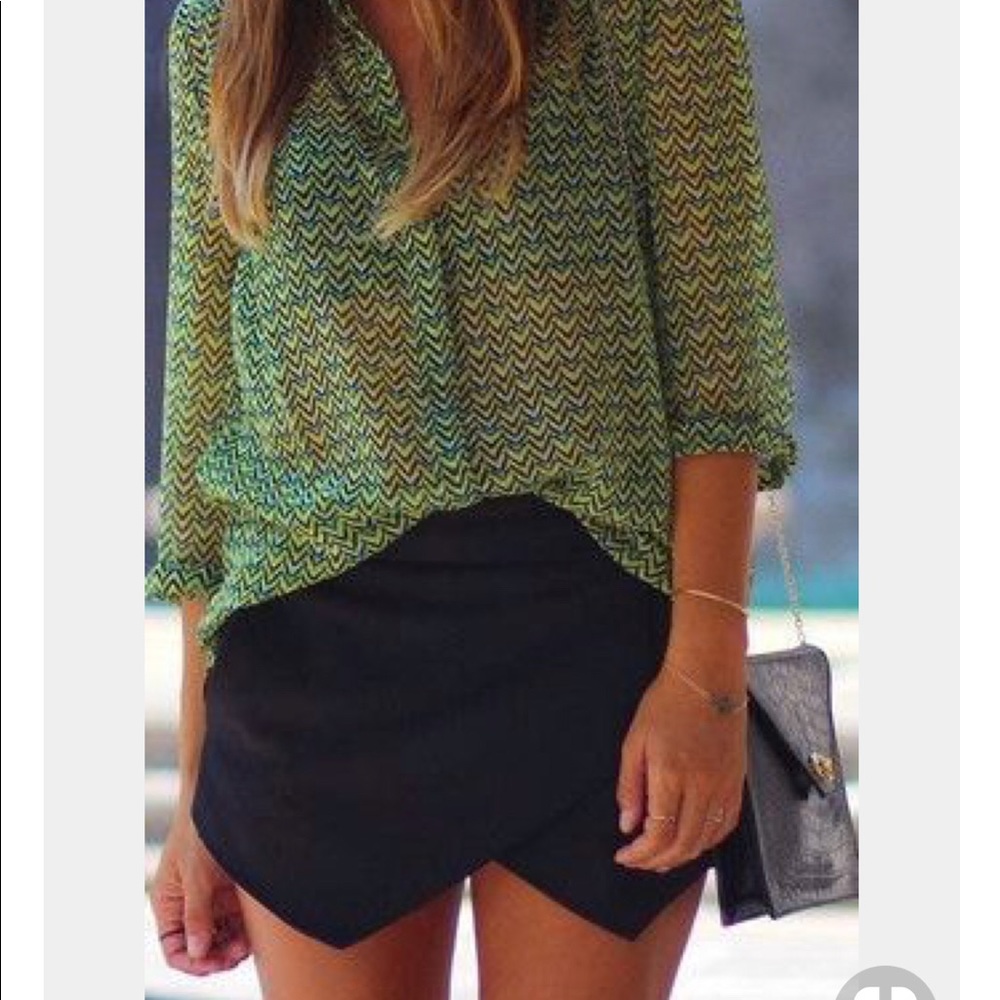 Zara asymmetrical Black skort